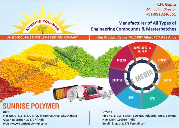 Engineering Compounds, Engineering Masterbatches, PC Alloys, PBT Alloys, ABS Alloys, Nylon 6 Alloys, Nylon 66 Alloys, PBT Alloys, POM Alloys, HIPS Alloys, PP Alloys