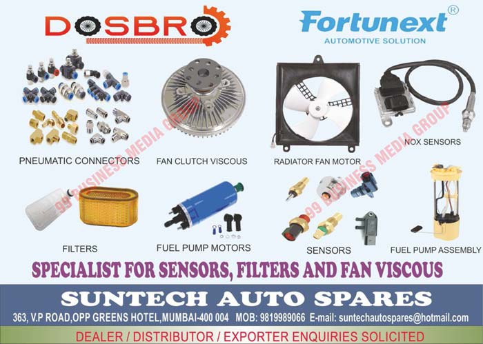 Axle Bearings, Axle Joints, Axle Assemblies, Suspension Parts, Steering Parts, Engine Mountings, Suspension Rubber Kits, Rubber Parts, Water Pumps, Water Pulleys, Door Fitments, Body Fitments, Silencer Parts, Electrical Switches, Electrical Lights, Wiper Parts, Gear Levers, Gear Box Parts, Differential Parts, Engine Cranks, Engine Flywheels, Steering Crosses, Rack Crosses, Pinion Crosses, Fan Motors, Radiator Assemblies, Clutch Parts, Clutch Bearings, Pneumatic Connectors, Fan Clutches, Radiator Fan Motors, Nox Sensors, Filters, Fuel Pump Motors, Sensors, Fuel Pump Assemblies