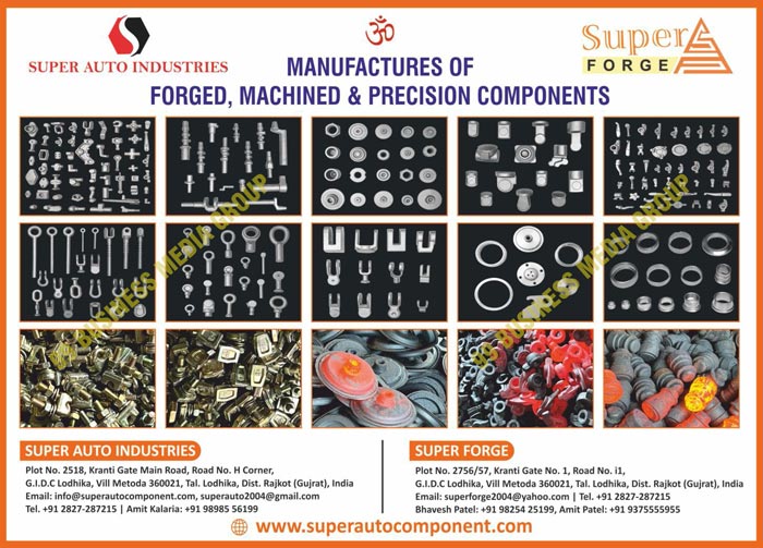 Forged Components, Machine Components, Precision Components, Semi Finished Engine Parts, Tractor Parts, Tractor Auto Pins, Transmission Parts, Flanges, Gears, Lister Rockers, Lister Leavers, Auto Clutch Part Assemblies, Auto Part Clavis, Auto Part Yokes, Petter Engine Rockers, Petter Engine Leavers, Engine Flanges, General Engine Parts, Rocker Arms, Automotive Hubs