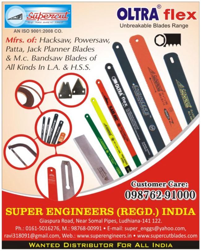 Hacksaw Blades, Powersaw Blades, Patta Blades, Jack Planner Blades, MC Bandsaw Blades