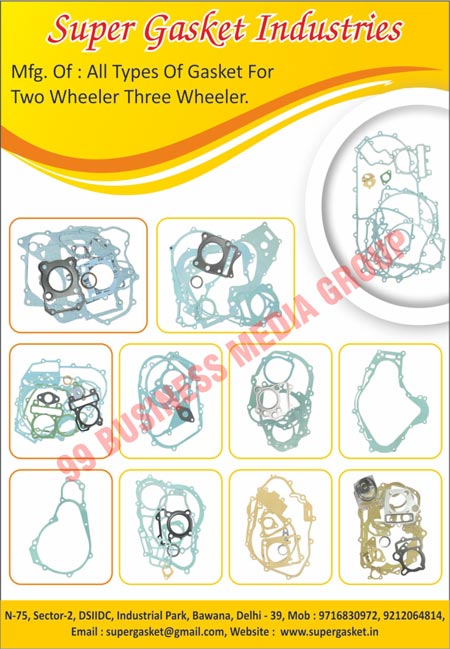 Two Wheeler Gaskets, Three Wheeler Gaskets