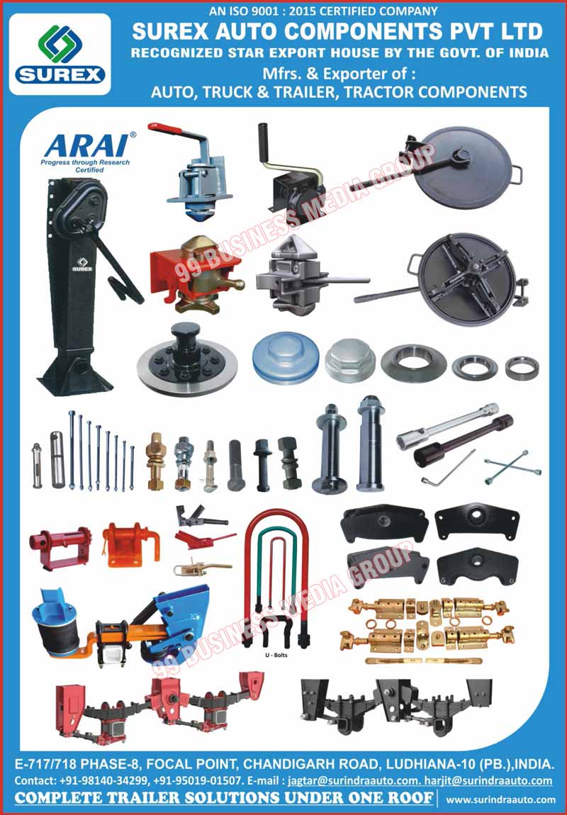 Tractor Components, Auto Components, Truck Components, Trailer Components