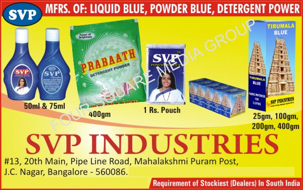 Liquid Blue, Powder Blue, Detergent Powder