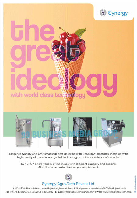 Ice Cream Freezers, Fruit Feeders, Homogenizers, Ripple Machines, Ice Cream Hardening Tunnels, Automatic Candy Plants, Ice Cream Stick Automatic Stick Line Machines, Spiral Freezers, Candy Machines