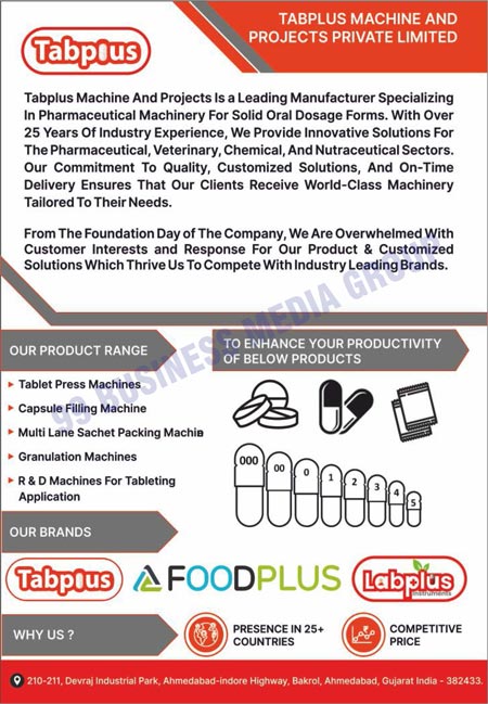 Pharmaceutical Machineries, Solid Oral Dosage Forms Pharmaceutical Machineries, Veterinary Machineries, Chemical Machineries, Nutraceutical Machineries, Tablet Press Machines, Capsule Filling Machines, Multi Lane Sachet Packing Machines, Granulation Machines, Tableting Application R Machines, Tableting Application D Machines