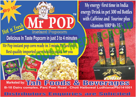 Instant Popcorns, Energy Drinks