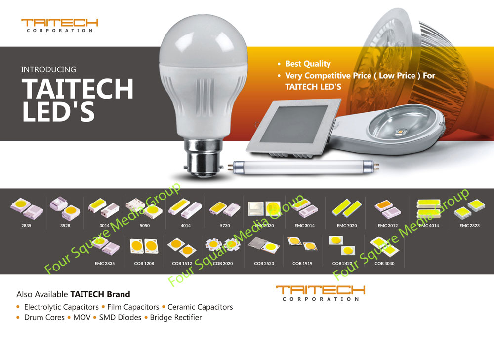 Electrolytic Capacitors, Film Capacitors, Ceramic Capacitors, Drum Cores, SMD Diodes, Bridge Rectifier, MOV, COB Leds, SMD Leds