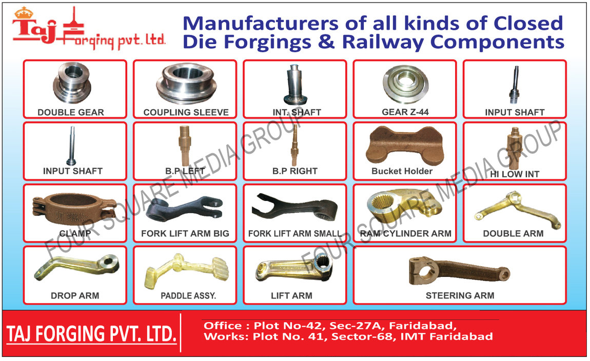 Closed Die Forgings, Closed Die Forged Components, Railway Components