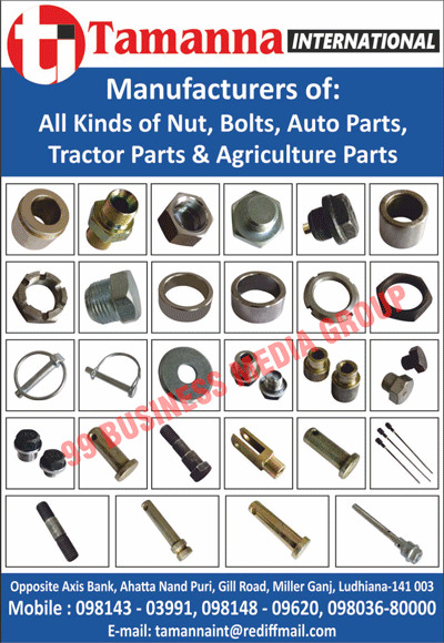 Nuts, Bolts, Auto Parts, Tractor Parts, Agriculture Parts