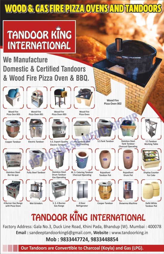 Tandoors, Wood Fire Pizza Ovens, Gas Fire Pizza Ovens, Domestic Tandoors, Certified Tandoors, Barbeques, Copper Tandoors, Electric Tandoors, SS Electric Tandoors, Fix Tandoors, SS Tank Tandoors, Stainless Steel Tank Tandoor Charcol Operatings, SS Tandoor Working Tables, Stainless Steel Bar Be Que, Fully Steel Tandoors, Stainless Steel Drum Tandoor Gas Operatings, MS Catering Tandoor Charcol Operatings, Tandoor Pots, Drum Pots, Cake Display Counters, 4 Burner Gas Ranges, Wet Grinders, SS 4 Burner Gas Ranges, 4 Door Refrigerators, Shawarma Machines, White Tandoor Pots, Gas Tandoors, SS Tandoors, SS Barbeques, Charcoal Tandoors, Clay Tandoors, Drum Tandoors