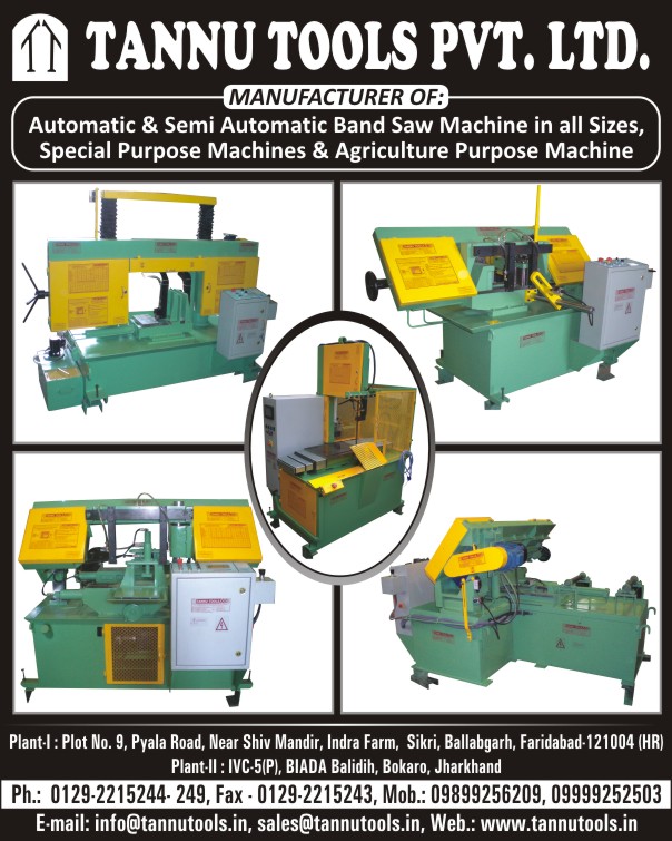 Automatic Bandsaw Machines, Semi Automatic Bandsaw Machines, Agriculture Machines, Special Purpose Machines, SPM