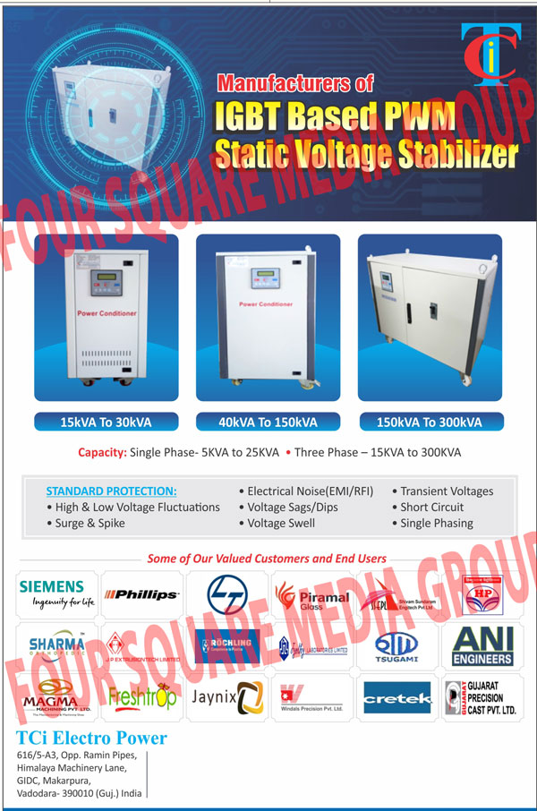 Static Voltage Stabilizers