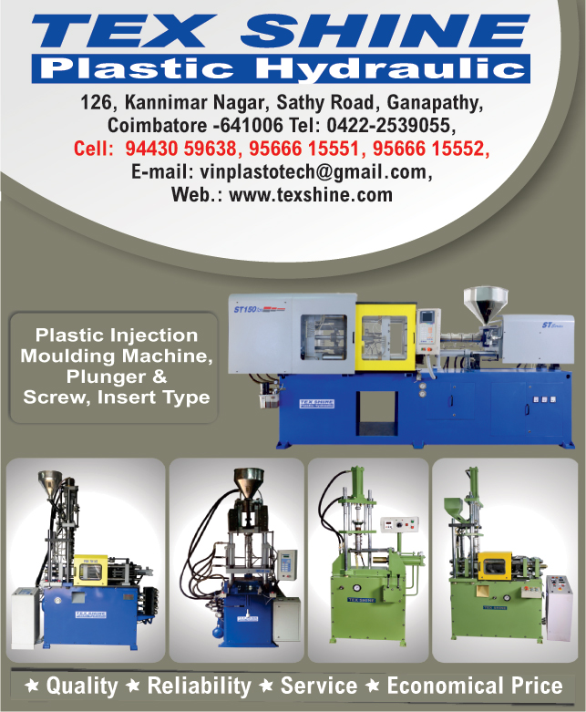 Plunger Type Plastic Injection Moulding Machines, Screw Type Plastic Injection Moulding Machines, Insert Type Plastic Injection Moulding Machines,Plastic Injection Moulding Machines, Plunger, Screws