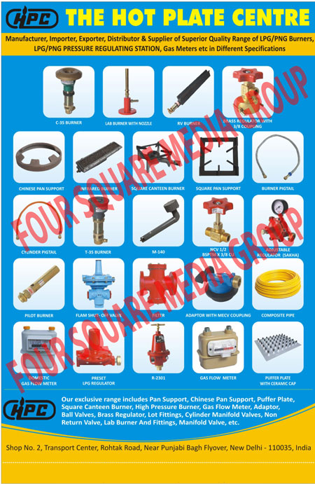 Gas Flow Meters Needle Valves Ball Valves Puffer Plates Pan Supports Chinese Pan Supports Square Canteen Burners Ball Valves Brass Regulators Lot Fittings