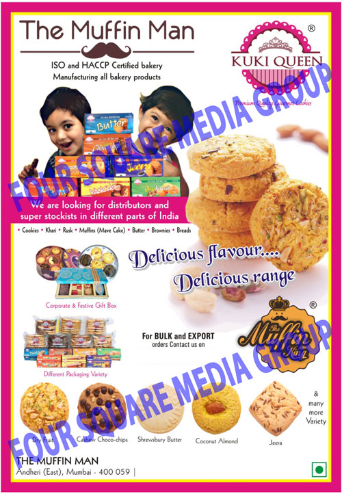 Bakery Products, Cookies, Khari, Rusk, Muffins, Butters, Brownies, Breads