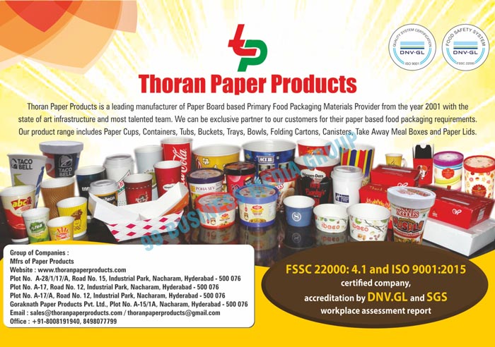 Paper Disposable Products like, Disposable Paper Cups, Paper Disposable Cups, Containers, Tubs, Buckets, Folding Cartons, Canisters, Trays, Bowls, Meal Boxes, Paper Lids