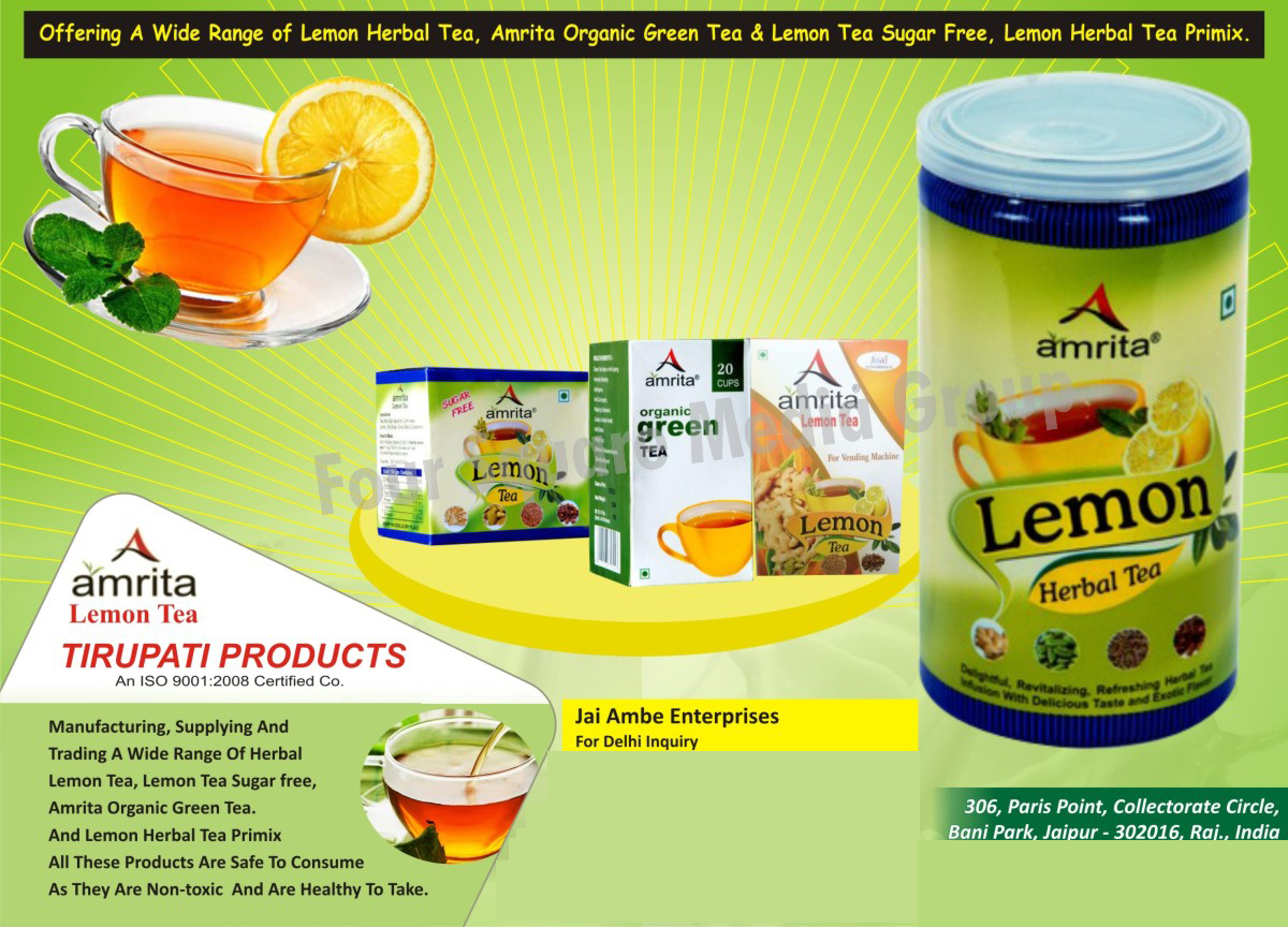 Lemon Herbal Tea, Organic Green Tea, Lemon Tea Sugar Free, Lemon Herbal Tea Premix