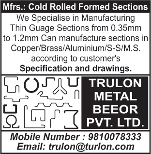 Cold Rolled Formed Sections