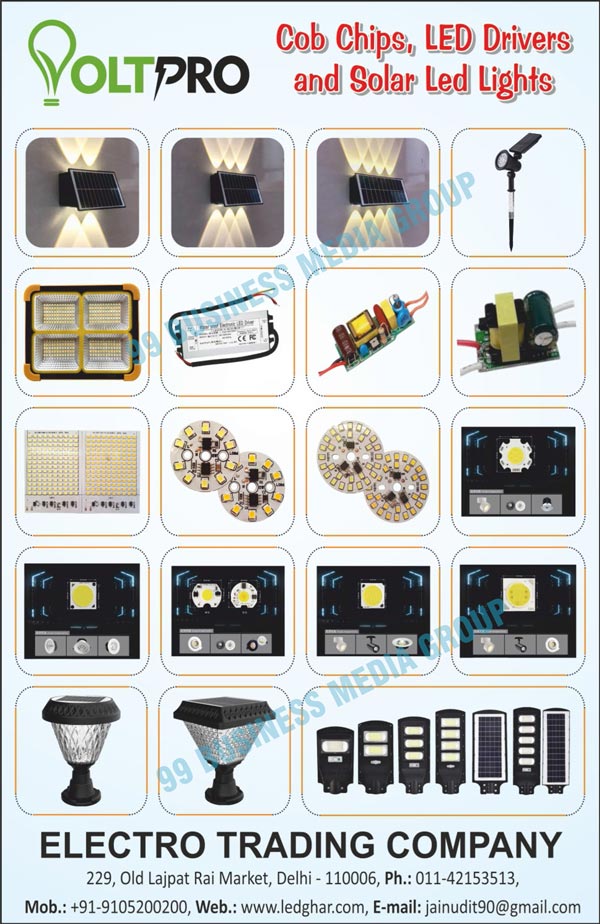 Led Drivers, Led Light Drivers, Electronic Components, Led Light MCPCBs, Led Light DOBs, Solar Led Lights, COB Chips