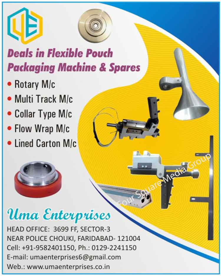 Flexible Pouch Packaging Machine, Flexible Pouch Packaging Machine Spare Part, Rotary Pouch Packaging Machine, Multi Track Pouch Packaging Machine, Collar Type Pouch Packaging Machine, Flow Wrap Pouch Packaging Machine, Lined Carton Pouch Packaging Machine