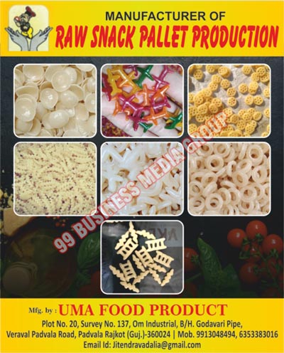 Fryums, Snacks, Raw Snack Pallet