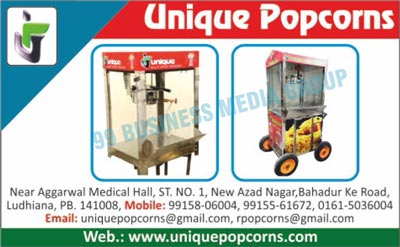 Popcorn Machines, Sweetcorn Counters, Pop Corn Making Machines