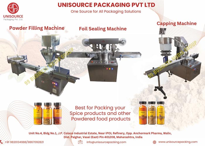 Cartoning Machines, Overwrapping Machines, Sleeving Machines, Capping Machines, Foil Sealing Machines, 2 Head Powder Filling Machines, Flow Wrapping Machines, Powder Filling Machines, Packaging Solutions, Packaging Machines, Spices Packing Machines, Powder Packing Machines, Granule Filling Machines, Spices Packaging Machines, Powder Packaging Machines