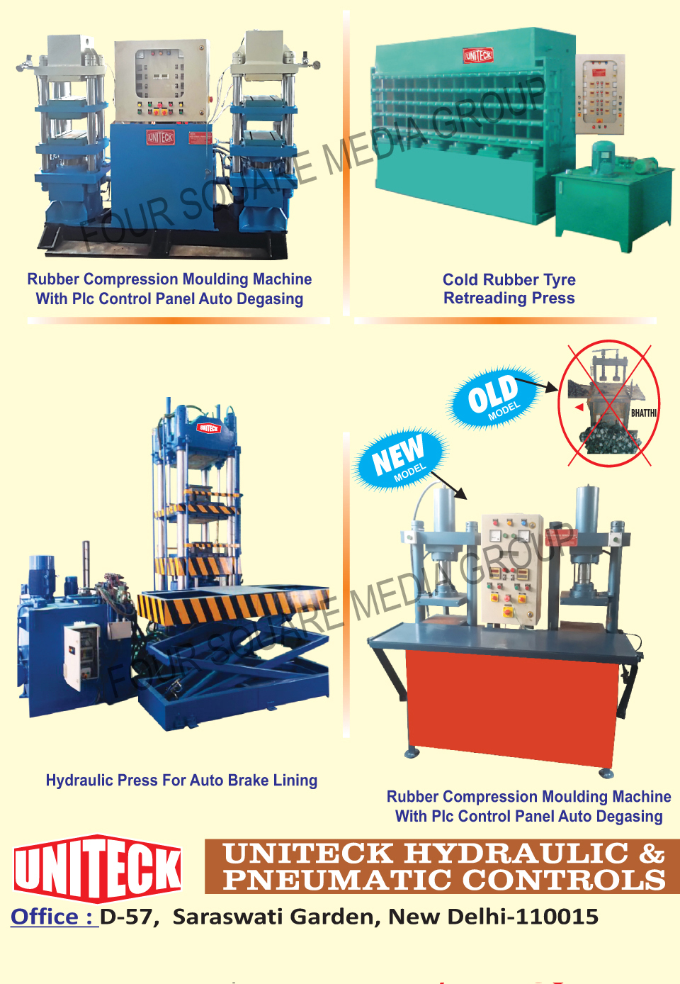 Rubber Compression Moulding Machines, Cold Rubber Type Retreading Press,PLC Control Panel