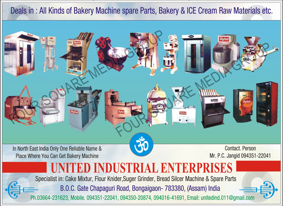 Bakery Machine Spare Parts, Ice Cream Raw Materials, Bakery Raw Materials, Bakery Machines