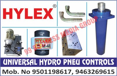 Hydraulic Equipments, Pneumatic Equipments, PU Hydraulic Seals, Honded Tubes, Yukens, Polyhedrons, Hose Pipe End Fittings, Steam Pipe End Fittings, Gear Coupling Machines, Filter Machines, Level Guage Machines, Power Pack Machines, Cylinder Machines, Pipe Bending Machines, Hydraulic Automatic Machineries