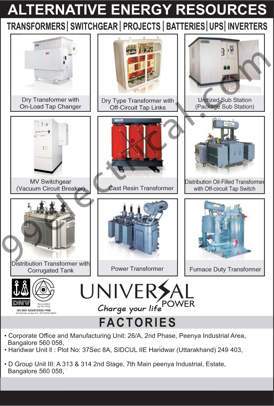 Package Sub Stations, Unitized Sub Stations, Cast Resin Transformers, Distribution Oil Filled Transformers, Furnace Duty Transformers, Power Transformers, MV Switchgear, Distribution Transformer Corrugated Tanks, Vacuum Circuit Breakers, Distribution Transformer With Off Circuit Tap Switches, Dry Type Transformer With Off Circuit Tap Links, Dry Transformer With On Load Tap Changers,Electrical Products, Batteries, Inverter, Switchgear, Transformers, UPS, Distribution Transformer, Fumace Duty Transformer, Unitized Substations, Dry Type Transformer