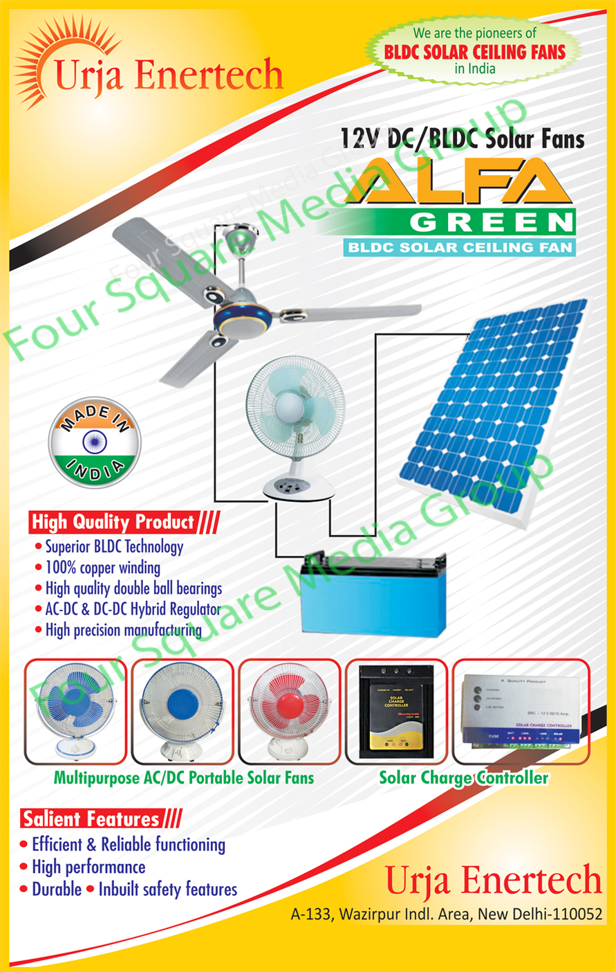 AC Portable solar Fan, DC Portable Solar Fan, Solar Fans, Solar Ceiling Fans, Solar Charge Controller, Led Bulbs, Led Lights, Led Panel Lights, Led Tube Lights,Solar Charge Controller, Solar DC Fan, Home Light Systems, Solar DC Led Bulbs, Solar Lanterns