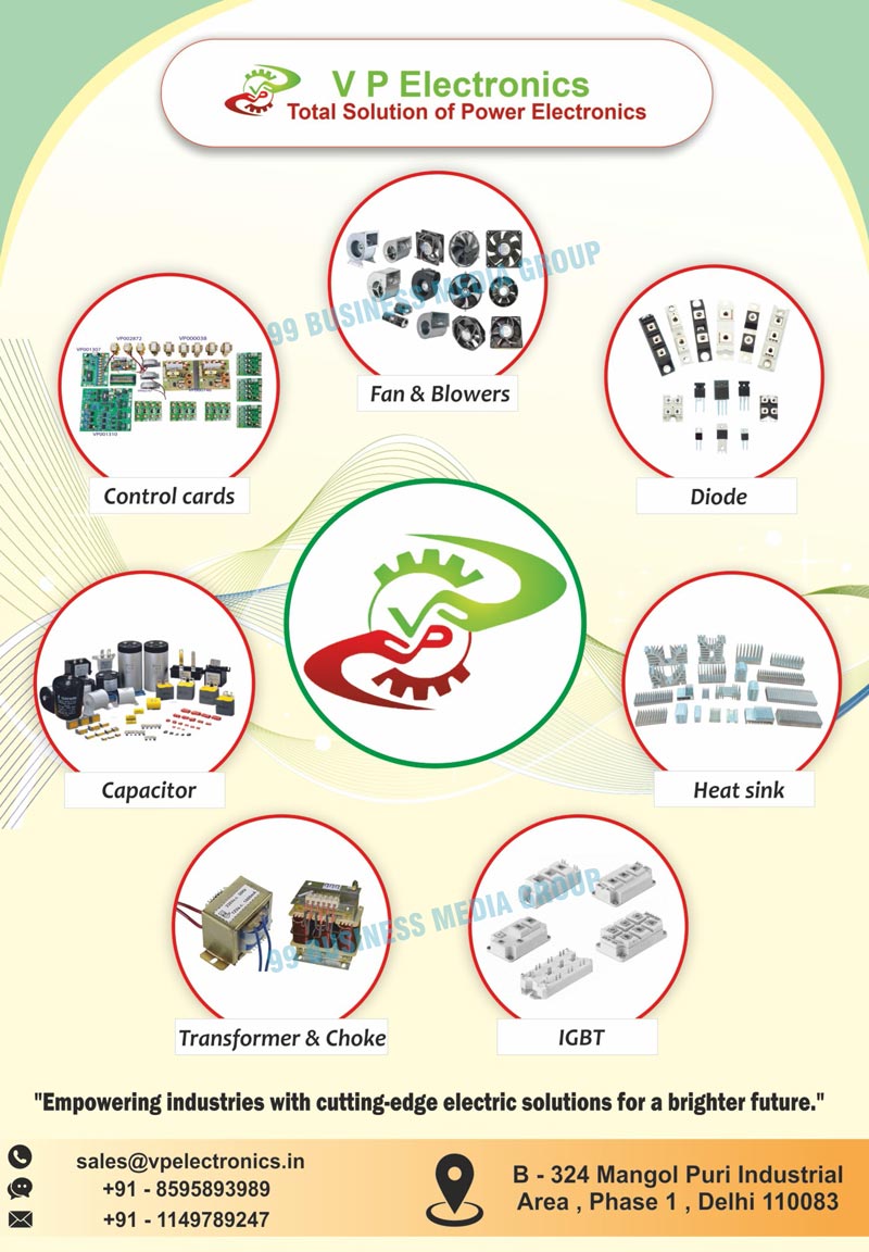 Diodes, Heat Sinks, IGBTs, Fans, Blowers, Inverter Stacks, Control Cards, Transformers, Chokes, Capacitors