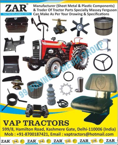 Sheet Metal Components, Plastic Components, Tractor Parts, Tractor Replacement Parts