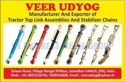 Tractor Top Link Assemblies, Stabilizer Chains