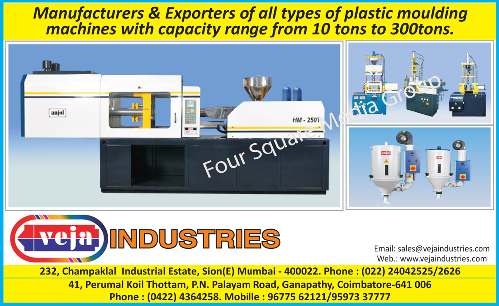 Plastic Moulding Machines,Injection Moulding Machines, Hopper Dryer, Plunger Machines, Clamping Vertical Injections