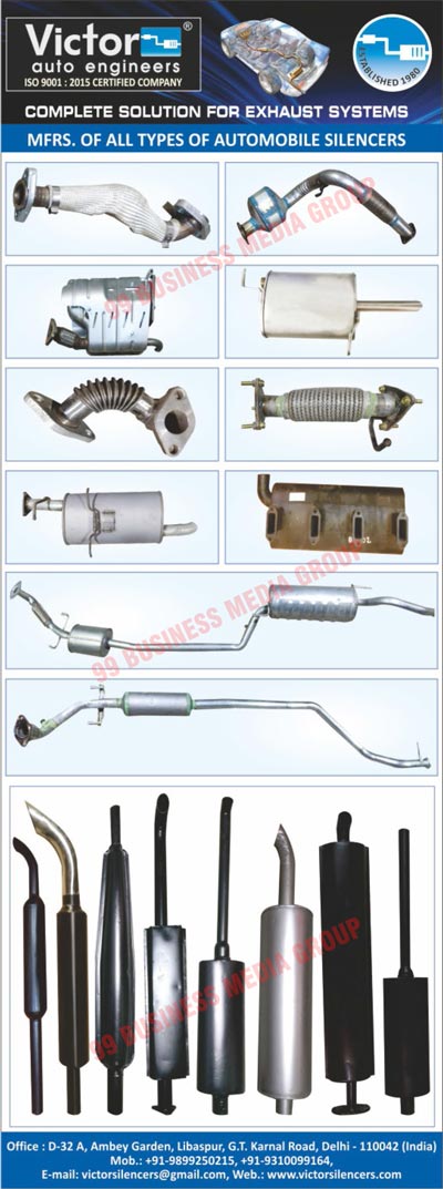 Automobile Silencers, Automotive Exhaust Systems