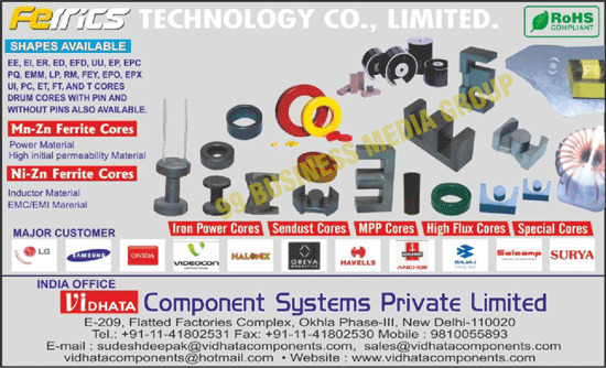 Iron Power Cores, Sendust Cores, MPP Cores, High Flux Cores, Special Cores, Drum Cores, T Cores, Ni Zn Ferrite Cores, MZ ZI Ferrite Cores, EE Cores, EI Cores, ER Cores, ED Cores, EFD Cores, UU Cores, EP Cores, EPC Cores, PQ Cores, EMM Cores, LP Cores, RM Cores, FEY Cores, EPO Cores, EPX Cores, UI Cores, PC Cores, ET Cores, FT Cores, MN ZN Ferrite Cores, NIZN Ferrite Cores, MZZI Ferrite Cores, MNZN Ferrite Cores, Power Materials