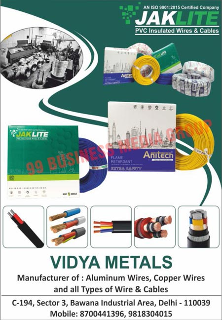 Electrical Wires, Electrical Cables, PVC Insulated Wires, PVC Insulated Cables, Aluminum Wires, Copper Wires