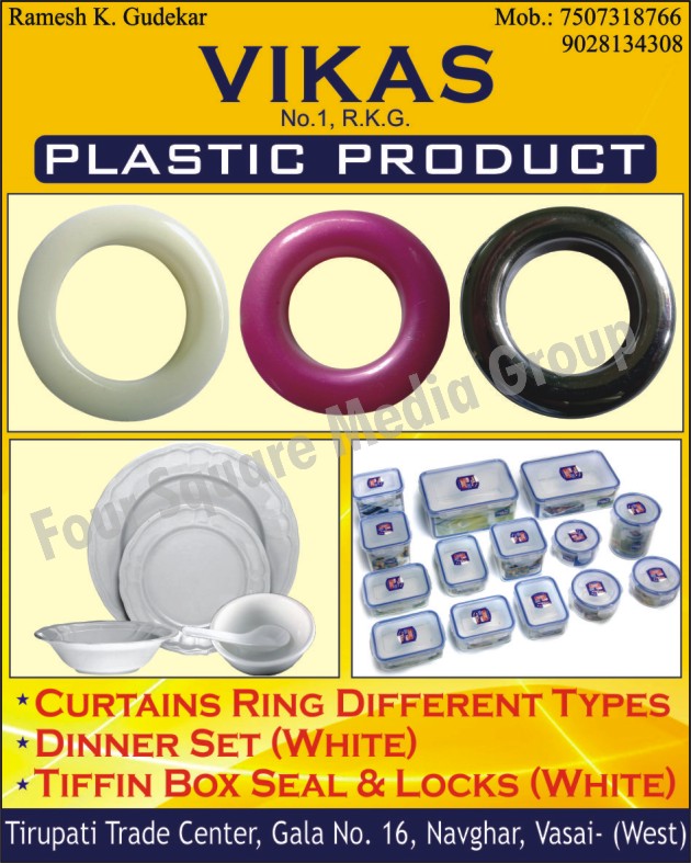 Plastic Curtains Rings, White Plastic Dinner Set, White Plastic Tiffin Boxes