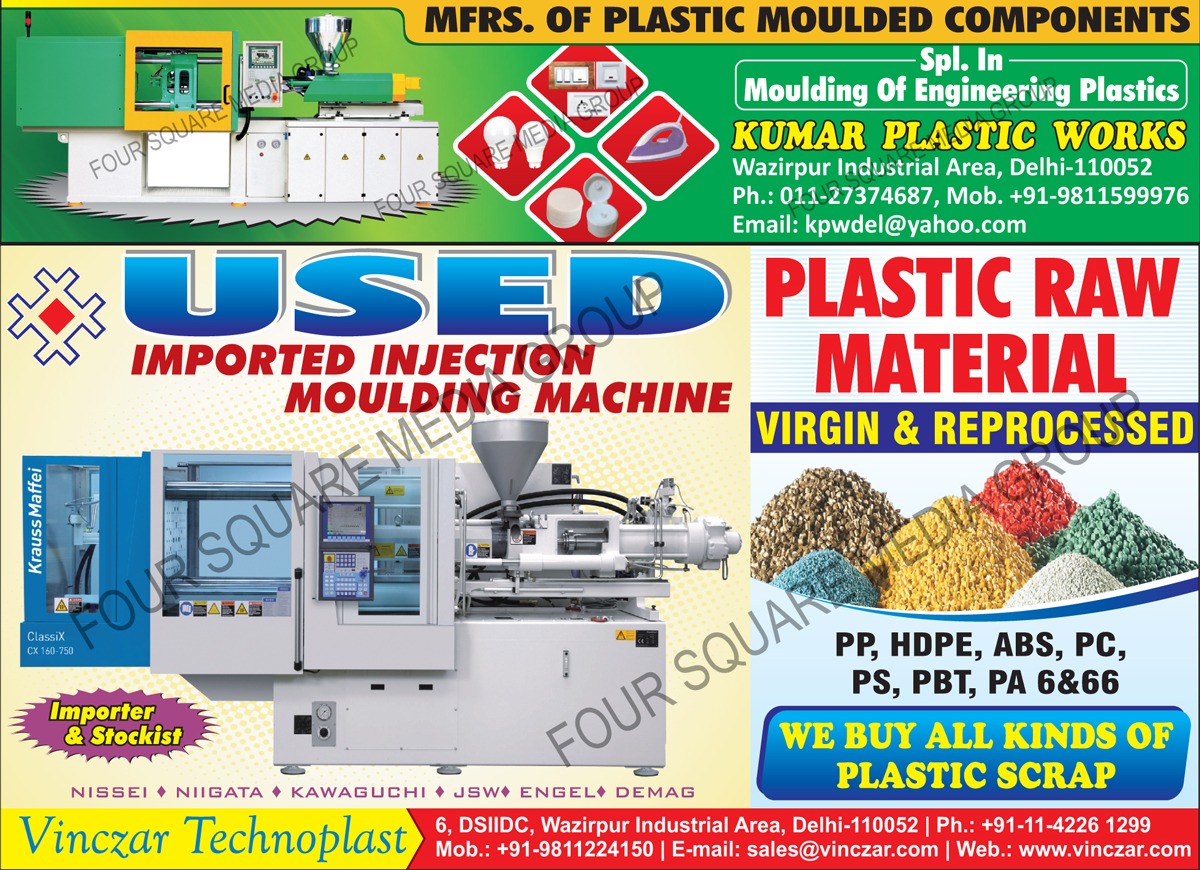 Plastic Moulded Components, Used Injection Moulding Machines, Moulding Of Engineering Plastics, Plastic Raw Material, Reprocessed Plastic Raw Material, PP Plastic Raw Material, HDPE Plastic Raw Material, ABS Plastic Raw Material, PC Plastic Raw Material, PS Plastic Raw Material, PBT Plastic Raw Material, PA6 Plastic Raw Material, PA66 Plastic Raw Material