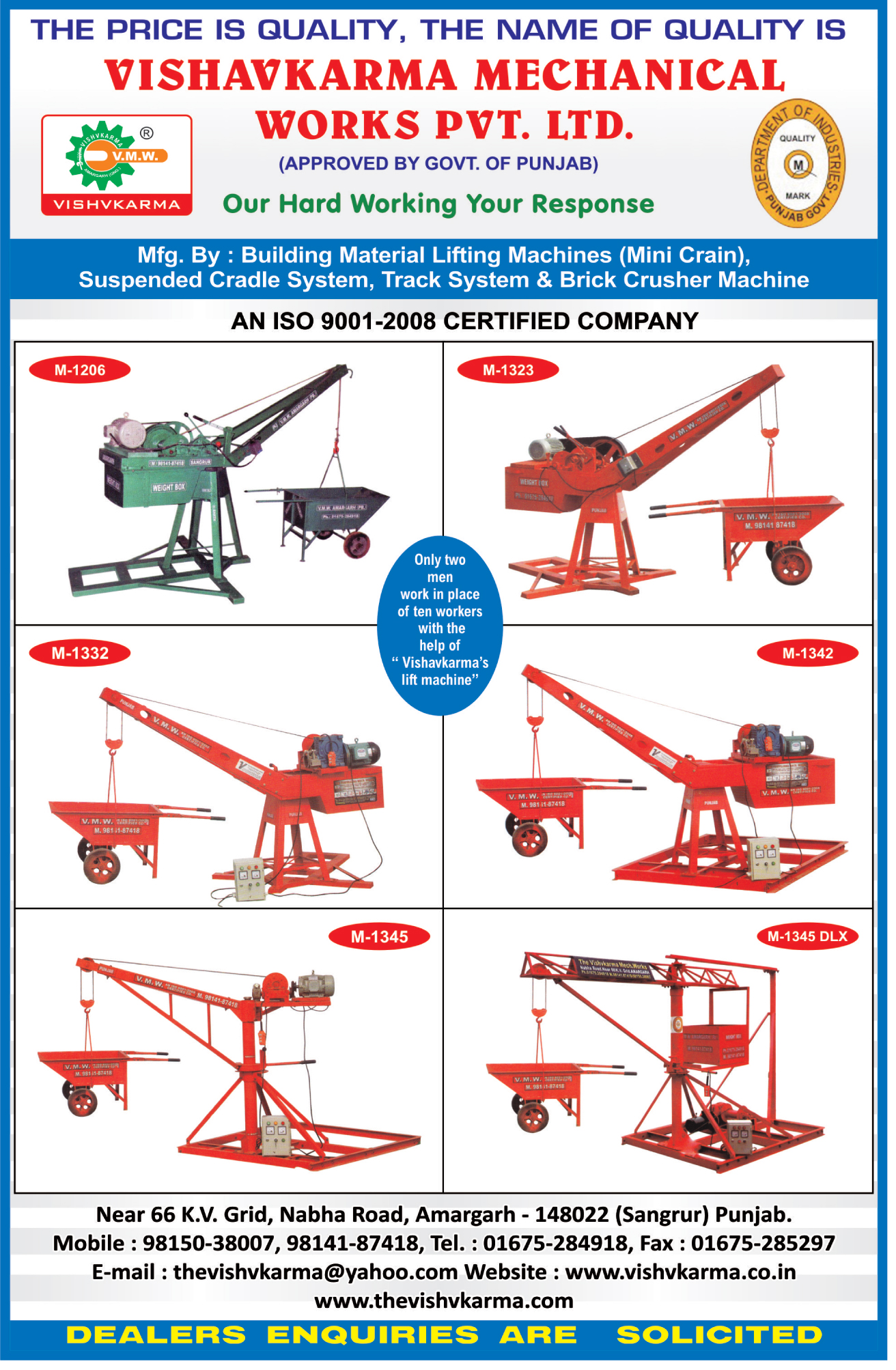 Building Material Lifting Machines, Suspended Cradle Systems, Track Systems, Brick Crusher Machines, Mini Cranes,Lifting Machine