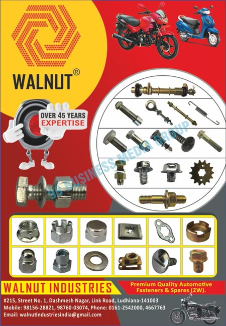 Automotive Nuts, Automotive Bolts, Automotive Spare Parts, Two Wheeler Spare Parts, 2 Wheeler Spare Parts, Automotive Fasteners