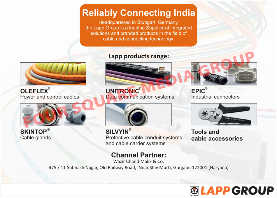 Power Cables, Control Cables, Data Communication Systems, Industrial Connectors, Cable Glands, Protective Cable Conduit Systems, Cable Carrier Systems, Cable Tools, Cable Accessories