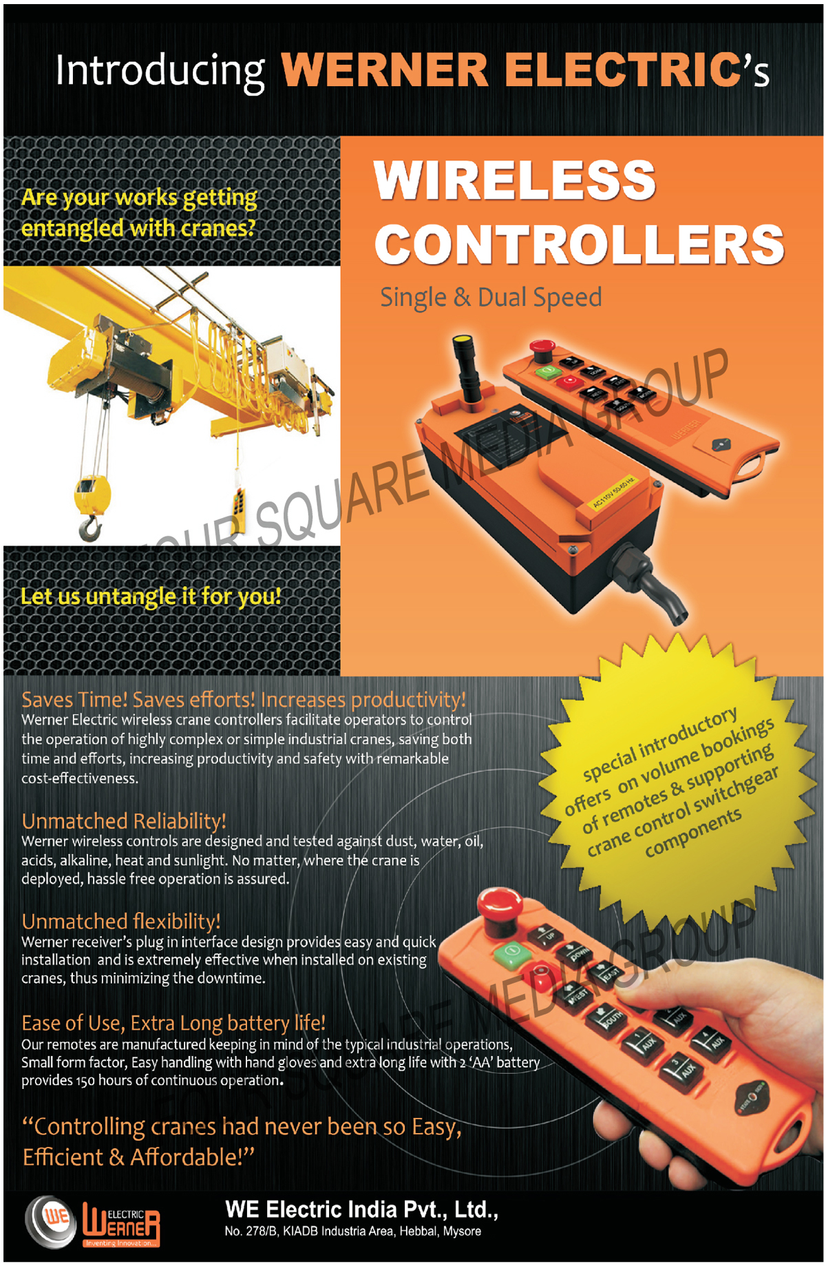 Interfaces Relay Modules, Interface Modules, Prefab Cables, Wireless Crane Controllers