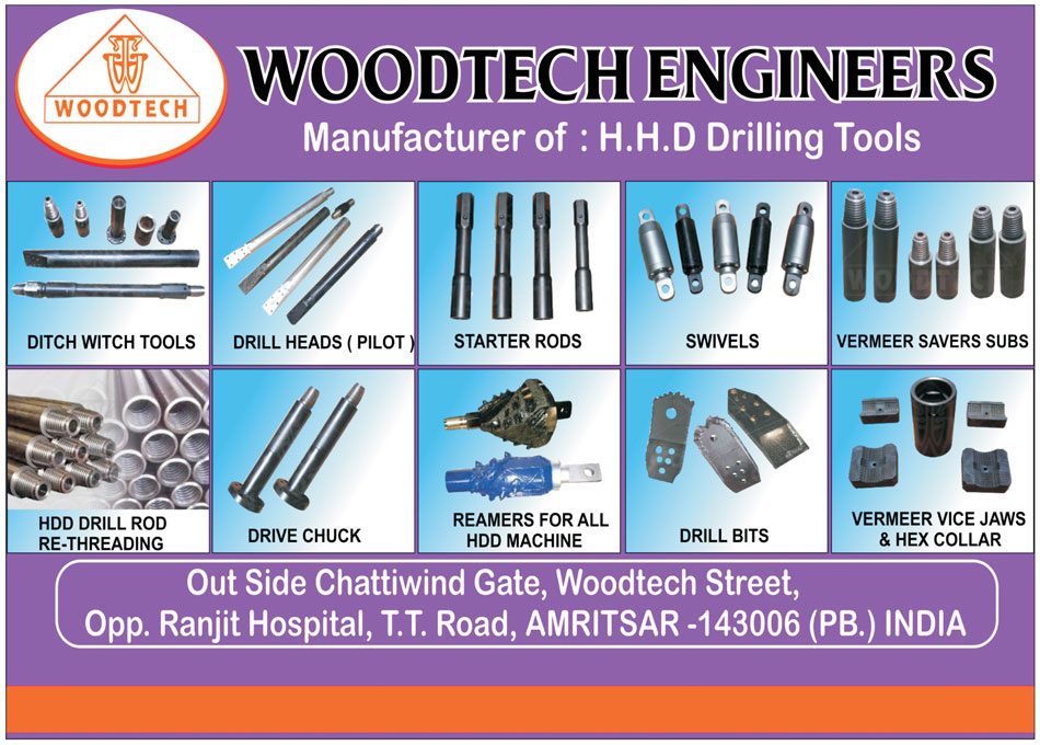 Drill Bit, Reamers, Chain Saw Machines, Ditch Witch Tools, Vice, Jaws Tools, Hex collars, Starter Rods, Drive Chucks, Sub Savers, Vermeer Drill Heads, Pilots, Drillheads, Vermers, Chain Saw Machines,Drilling Tools, Jaws Hexcollar, HHD Drilling Tools, Re Threading HDD Drill Rods, Vermeer Vice Jaws