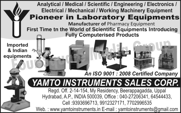 Analytical Equipments, Medical Equipments, Scientific Equipments, Engineering Equipments, Electrical Equipments, Electronics Equipments, Mechanical Equipments, Working Machine Equipments, Equipments,Laboratory Baths, Laboratory Shakers, Laboratory Autoclaves, Pharmacology Instruments, Pharma Equipment, Power Supplies, Education Equipment, Water Equipment