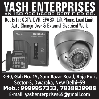 CCTV, DVR, Digital Video Recorders, EPABX, Lift Phones, Load Limit, Auto Changeover, External Electrical Work