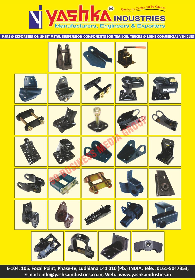 Trailor Sheet Metal Suspension Components, Truck Sheet Metal Suspension Components, Light Commercial Vehicle Sheet Metal Suspension Components, LCV Sheet Metal Suspension Components