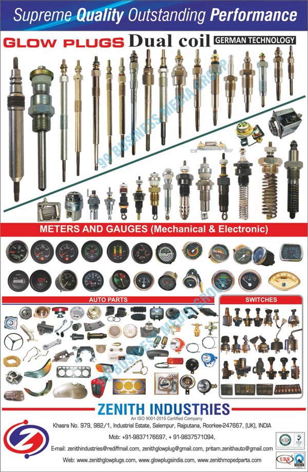 Dual Coil Glow Plugs, Glow Plugs, Tractor Glow Plugs, Industrial Glow Plugs, Dual Coil Glow Plugs, Solenoids, Thermostat Switches, Temperature Sensors, Oil Pressure Switches, Ignition Switches, Meters, Gauges, Electronic Dashboard Instruments, Electrical Dashboard Instruments, Mechanical Dashboard Instruments, Electronic Dash Board Instruments, Electrical Dash Board Instruments, Mechanical Dash Board Instruments, Automotive Spare Parts, Auto Spare Parts, Auto Parts, Auto Switches, Electronic Metrers, Electronic Gauges, Mechanical Meters, Mechanical Gauges